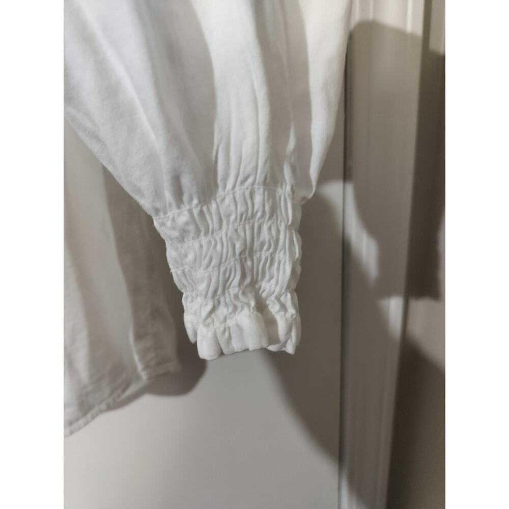 3467) Anthropologie Cloth & Stone White Long Sleeve Splitneck Henley Shirt XS - Picture 5 of 9